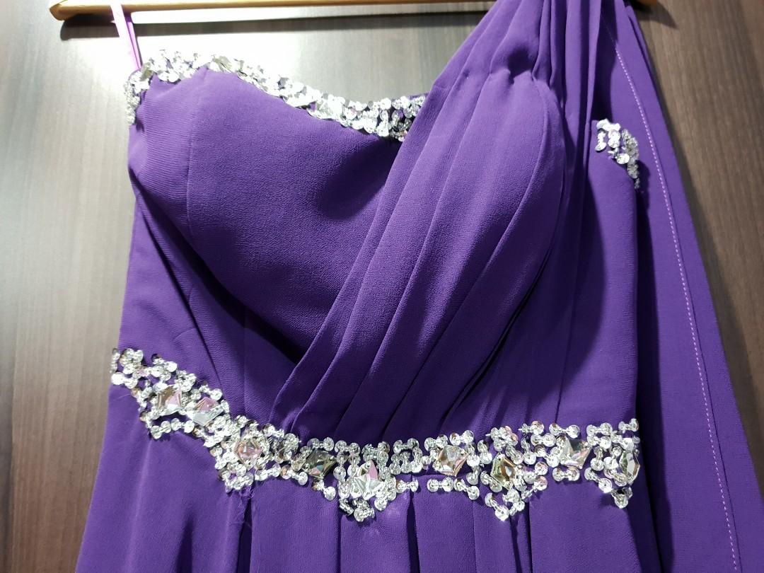 deep purple gown