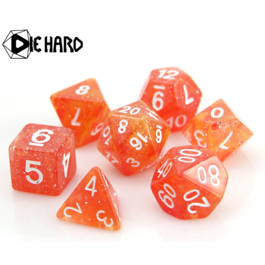 Dungeons Dragons Diehard Dice Orange Galaxy