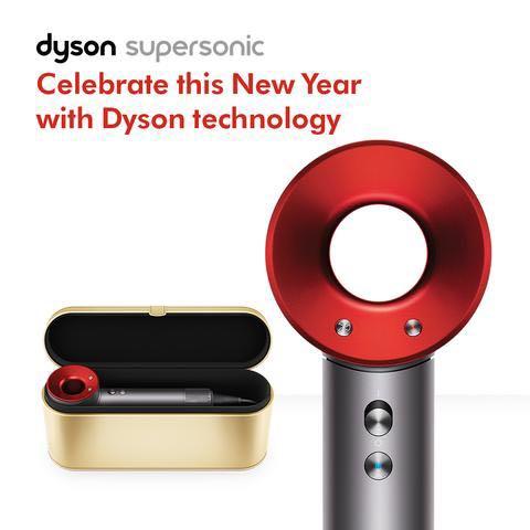 Dyson Supersonic hair Dryer (red) with Gold Case. Limited Edition, Beauty &  Personal Care, Hair on Carousell