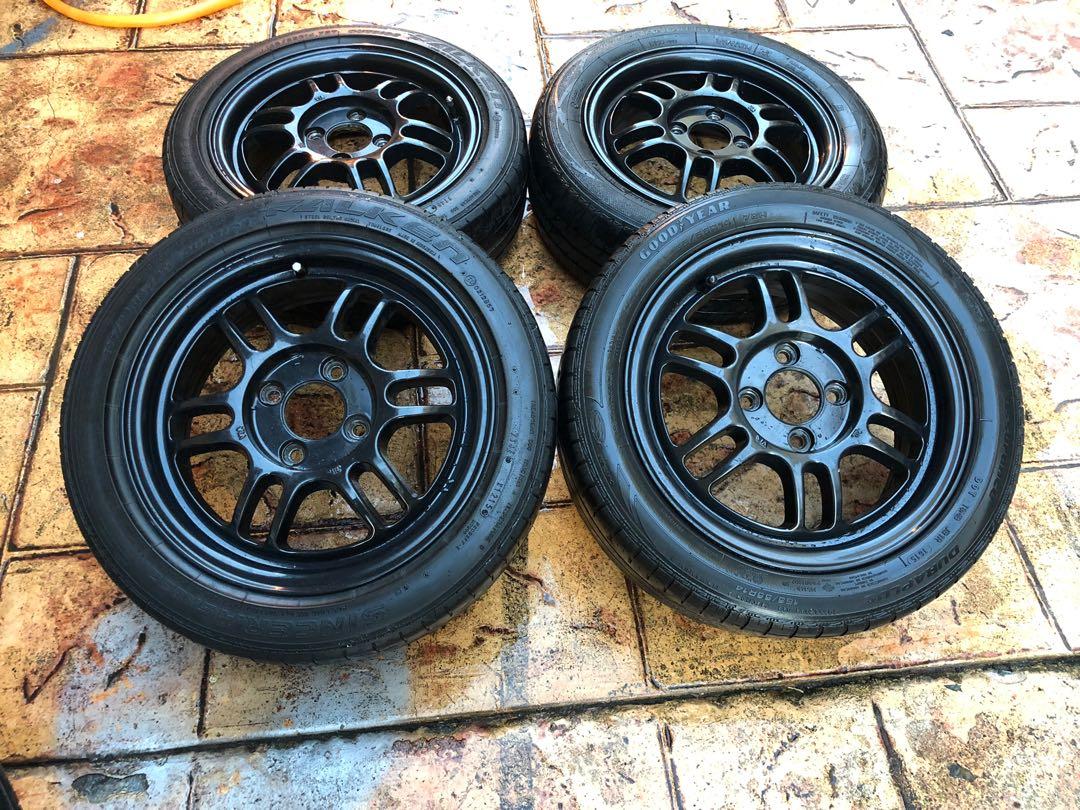 Enkei Rpf1 14 inci pcd100, Auto Accessories on Carousell