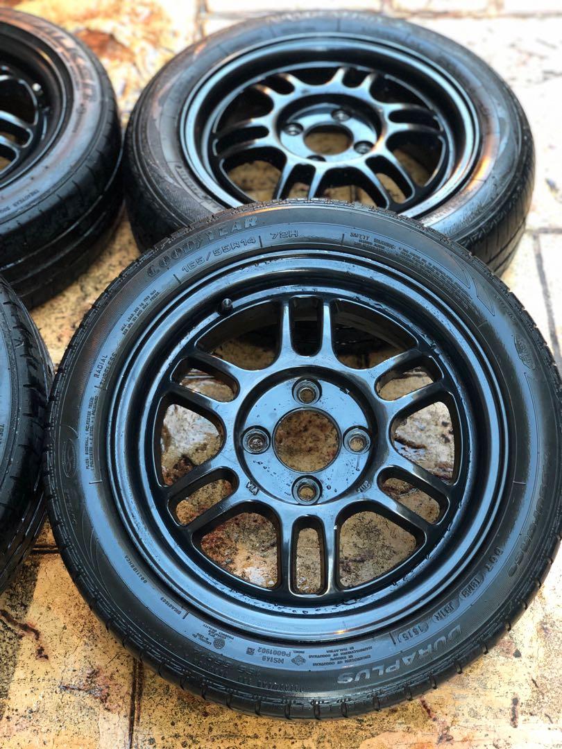 Enkei Rpf1 14 inci pcd100, Auto Accessories on Carousell