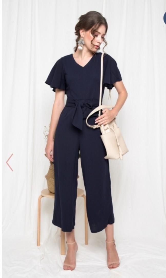 Flutter frame Jumpsuit in Navy Blue *BNWT*, Women's Fashion, Dresses