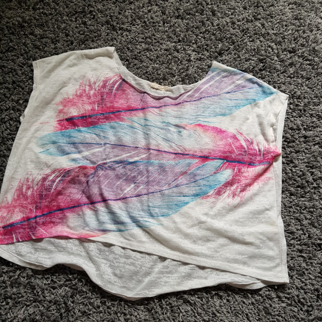 feather crop top forever 21