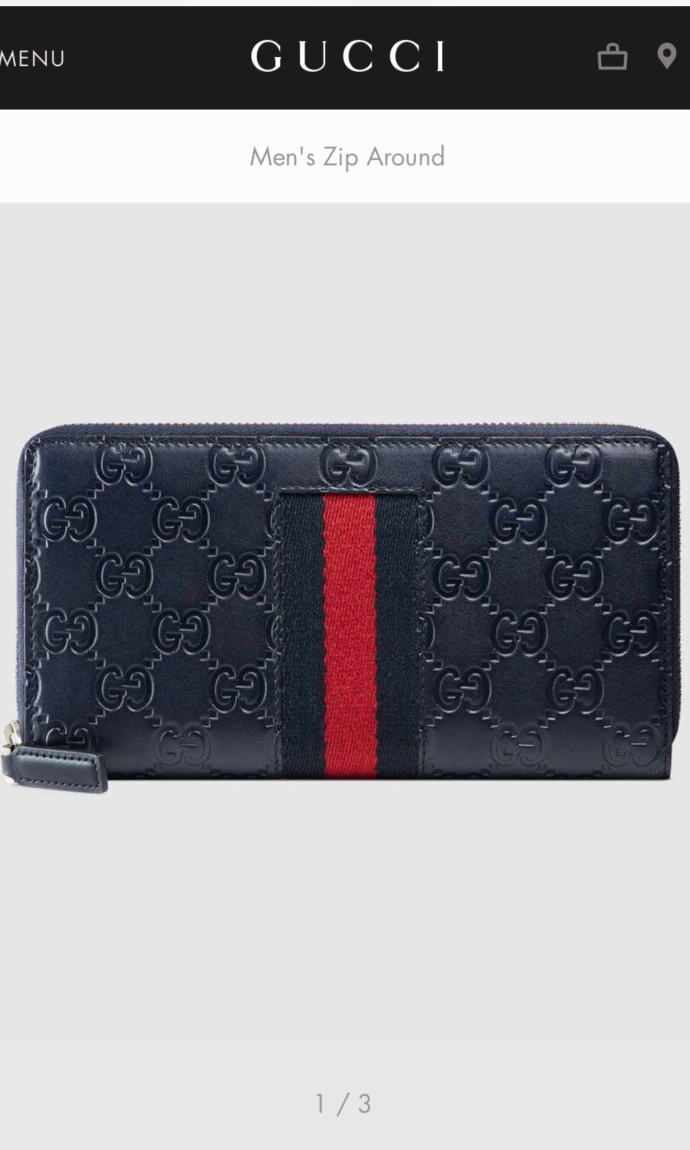gucci signature web zip around wallet