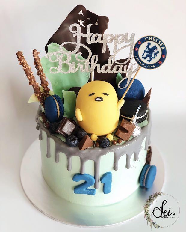 Gudetama x Chelsea money pulling cake, Food & Drinks, Homemade Bakes on  Carousell