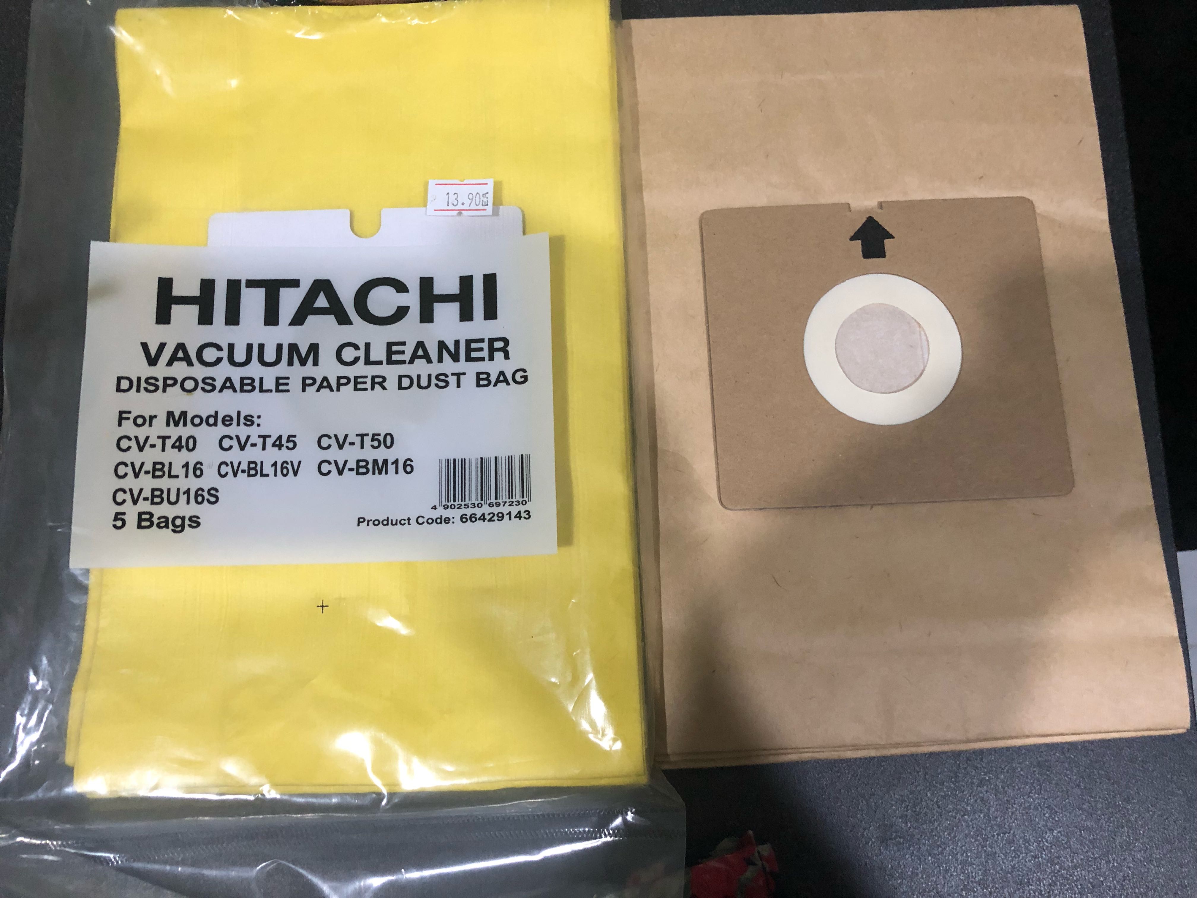 Hitachi Vacum Dust Bag, TV & Home Appliances, Vacuum Cleaner