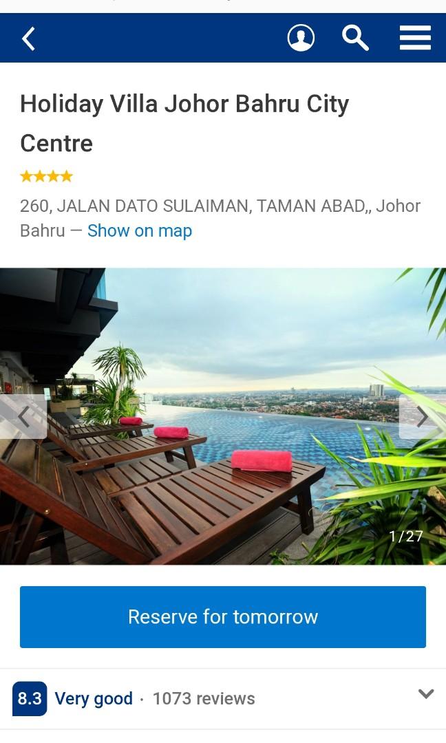 Holiday Villa Hotel Johor Bahru Deluxe Luxury King Size Bed Free Wi Fi Breakfast Travel Travel Essentials Outdoor Camping On Carousell