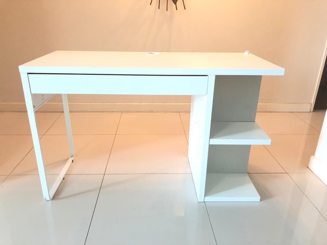 Ikea Micke Desk With Integrated Storage White Cnyhome Rumah