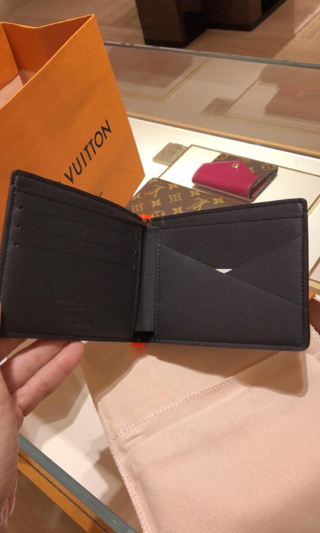 Pre-owned Louis Vuitton Multiple Wallet Monogram Solar Ray Orange Brown