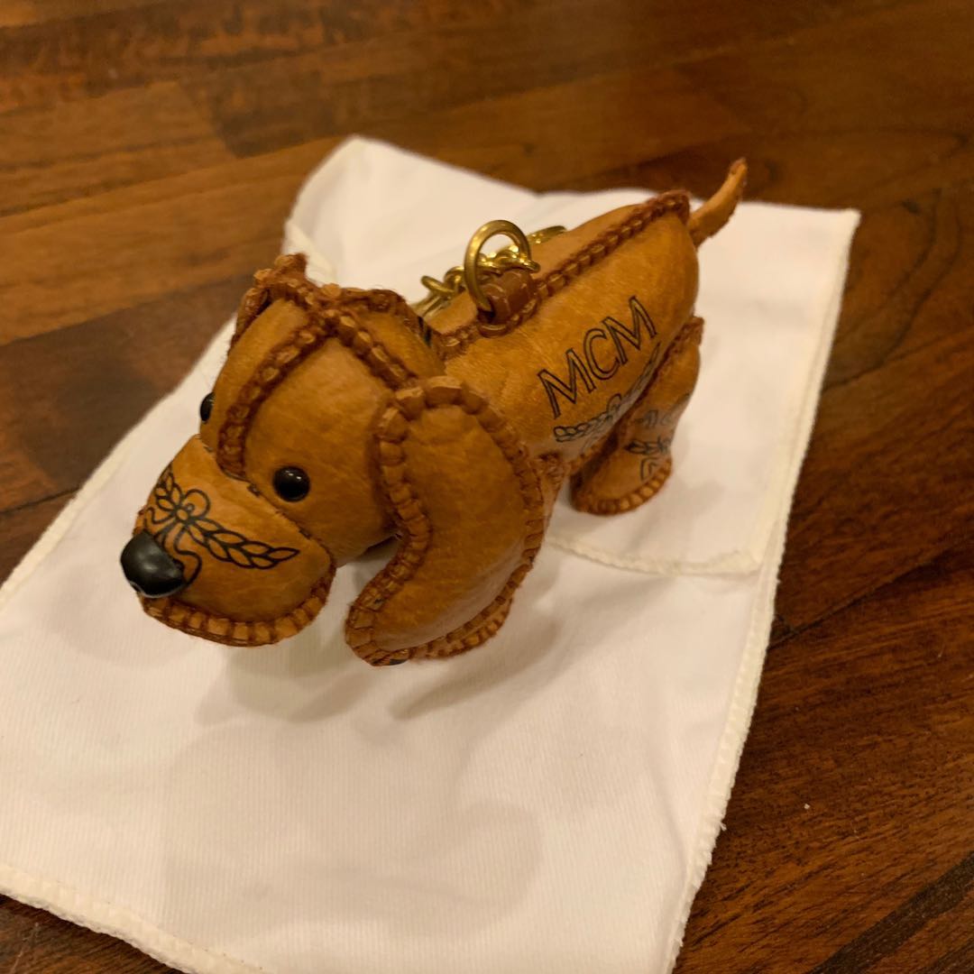 Mcm dog keychain outlet