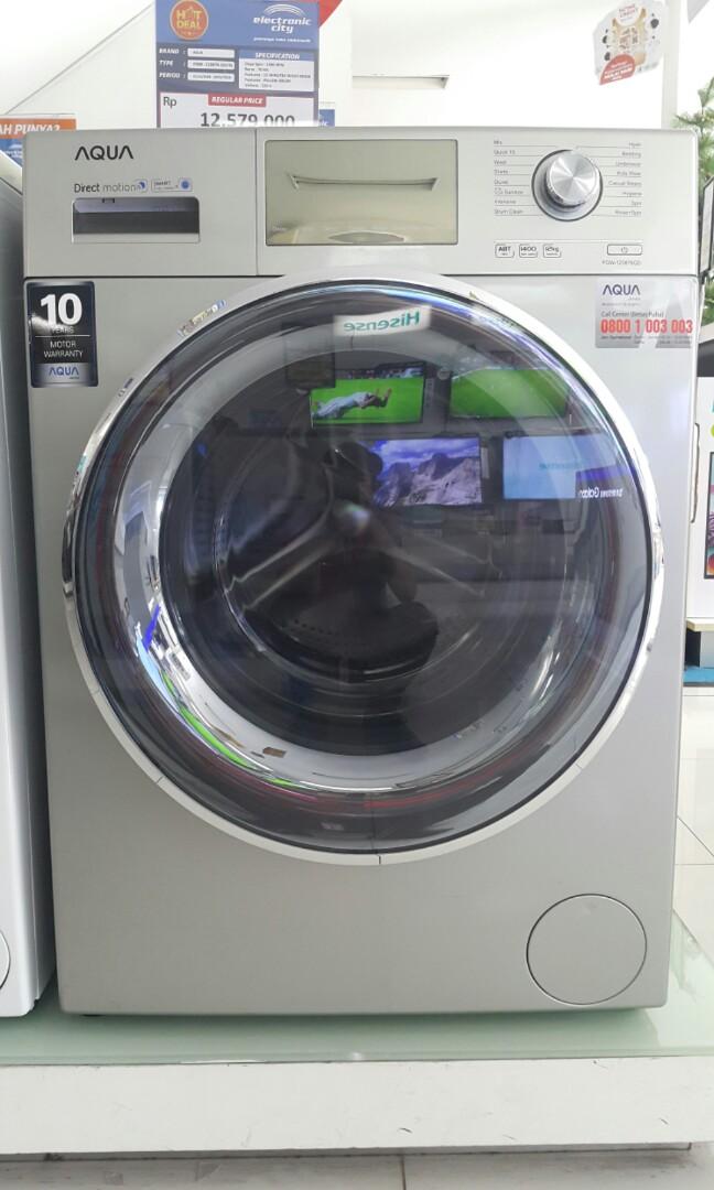 Mesin Cuci Front Loading Aqua 12kg Elektronik Lainnya Di Carousell