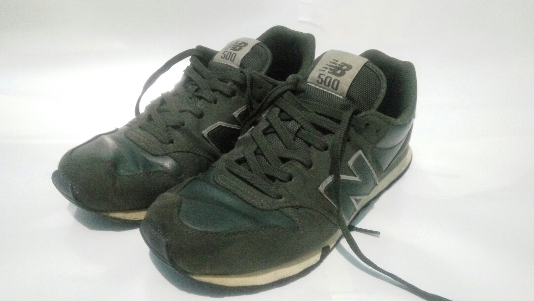 New balance 500 green Fesyen Pria Sepatu Sneakers di Carousell