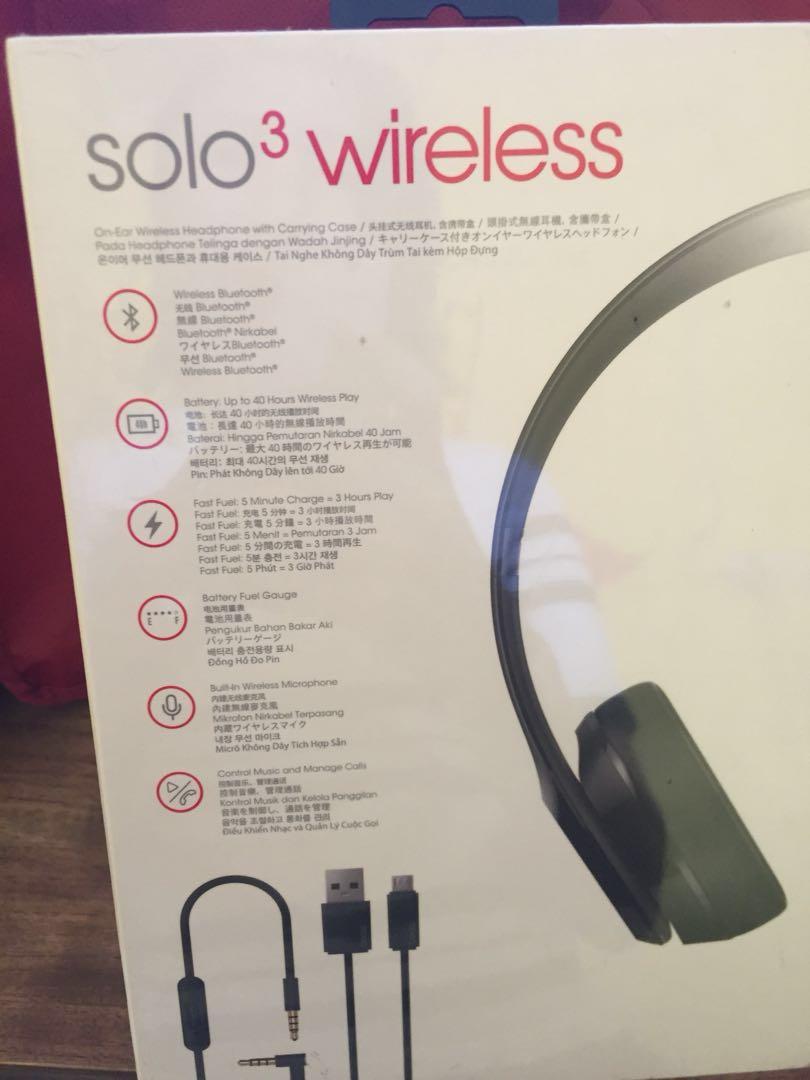 Headphone Beats Solo 3 wireless 