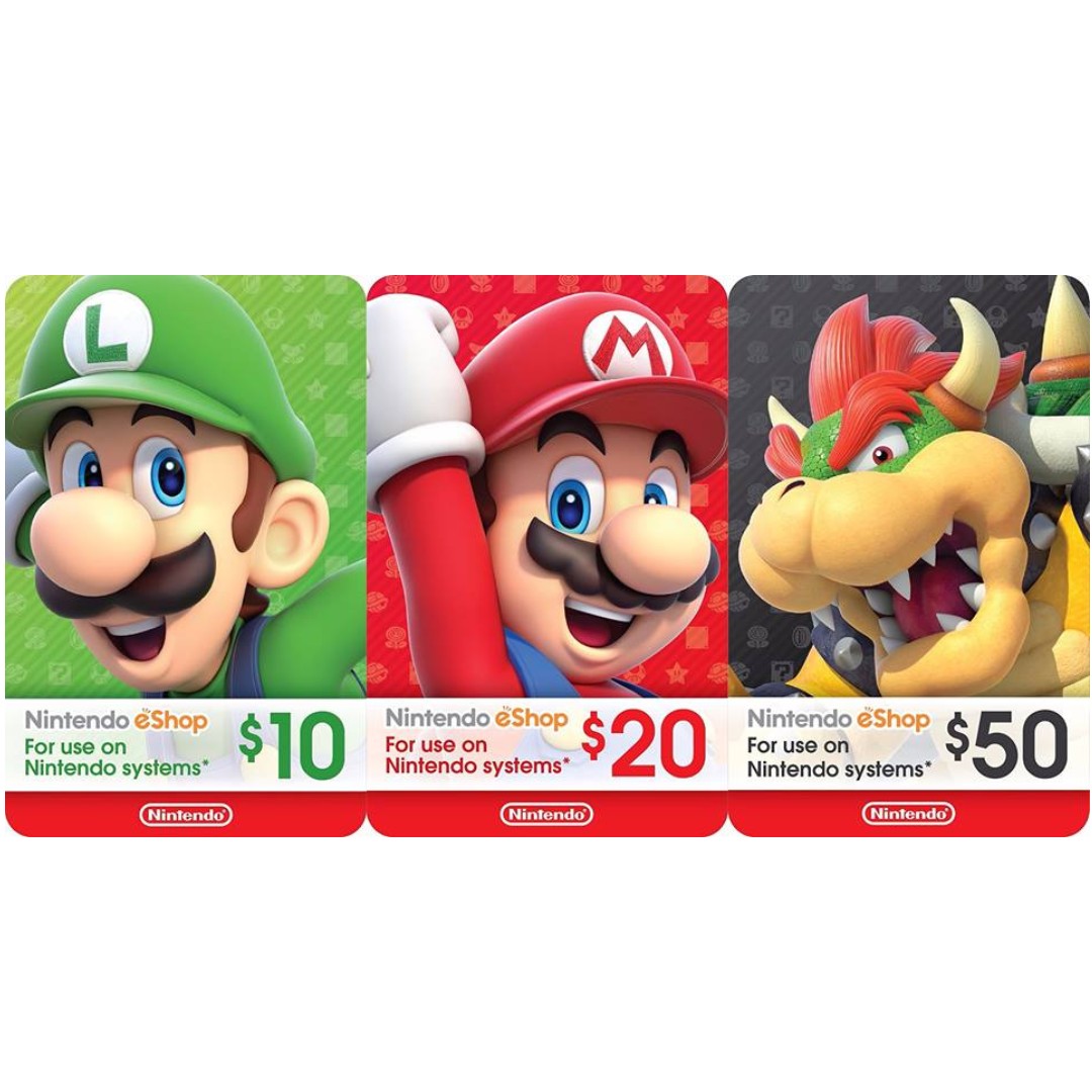 nintendo eshop switch gift card