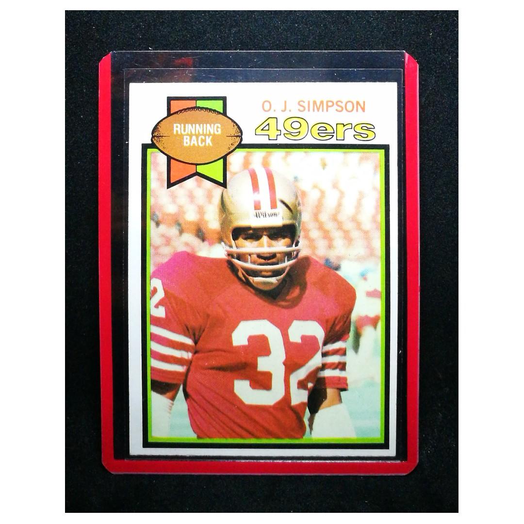 O J Simpson 1979 Topps 49ers Football Card Toys Games Board