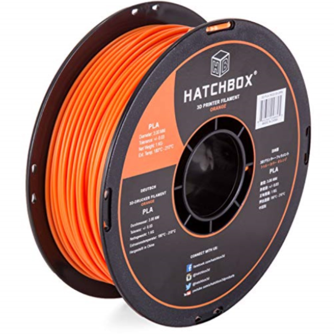 P14 HATCHBOX 3D PLA-1KG3.00-ORN PLA 3D Printer Filament ...