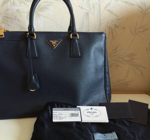 Prada BN 1786 Navy Blue Baltico Saffiano Lux Tote 900