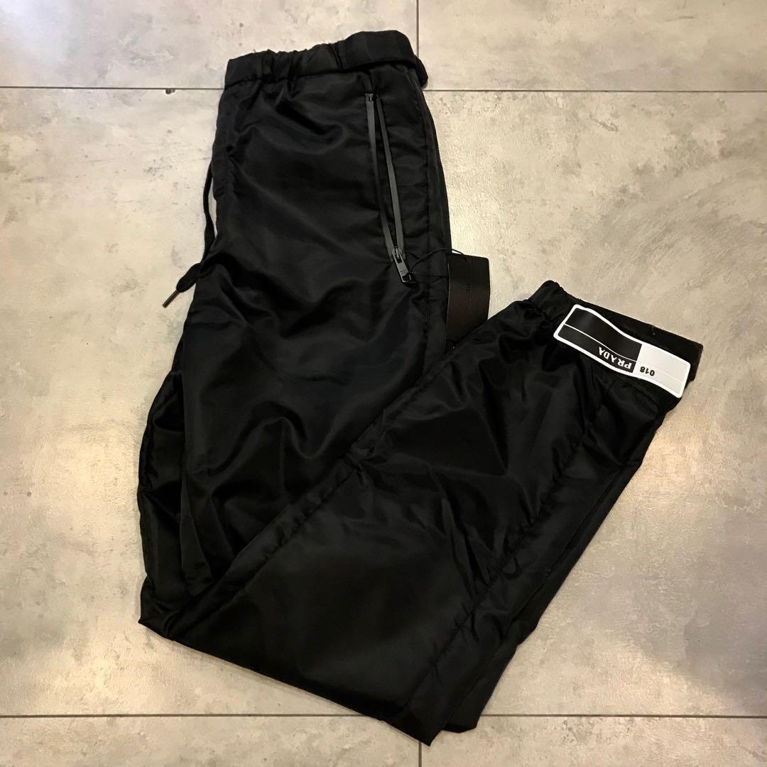 prada rubber cuff jogger pants