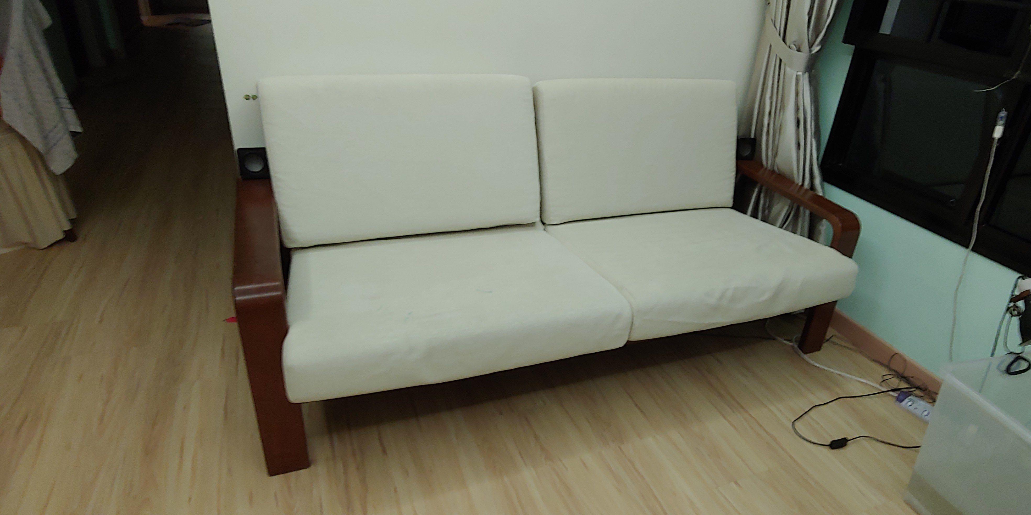 Preloved 3seater Wooden Sofa With Quality Foam Furniture Sofas