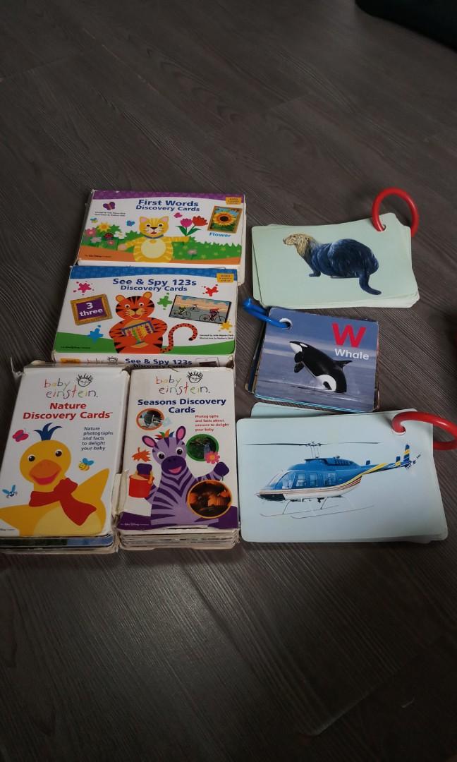 Preowned baby Einstein flash cards plus free add ons, Hobbies & Toys
