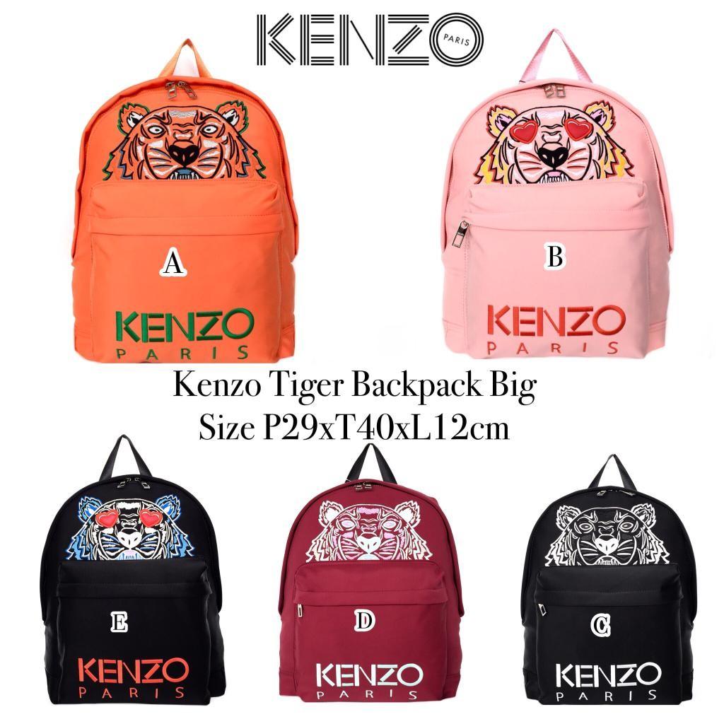 READY Name Kenzo Tiger Backpack Big Size P29xT40xL12cm