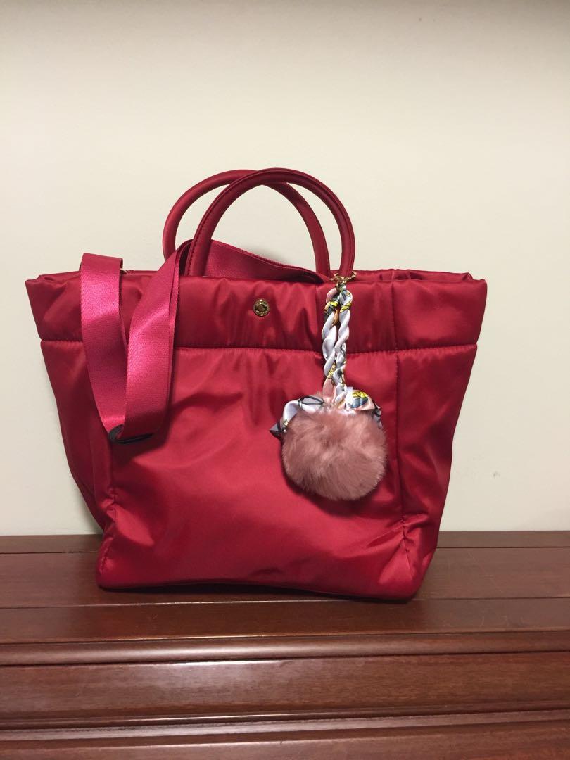 Red satin clearance bag