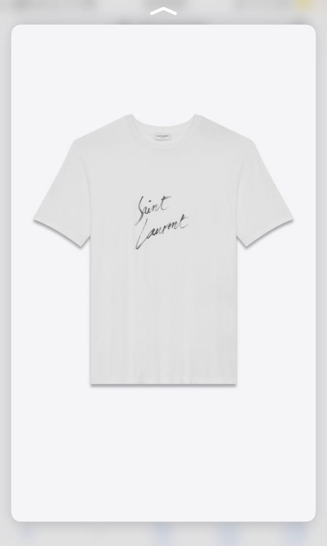 saint laurent box logo tee
