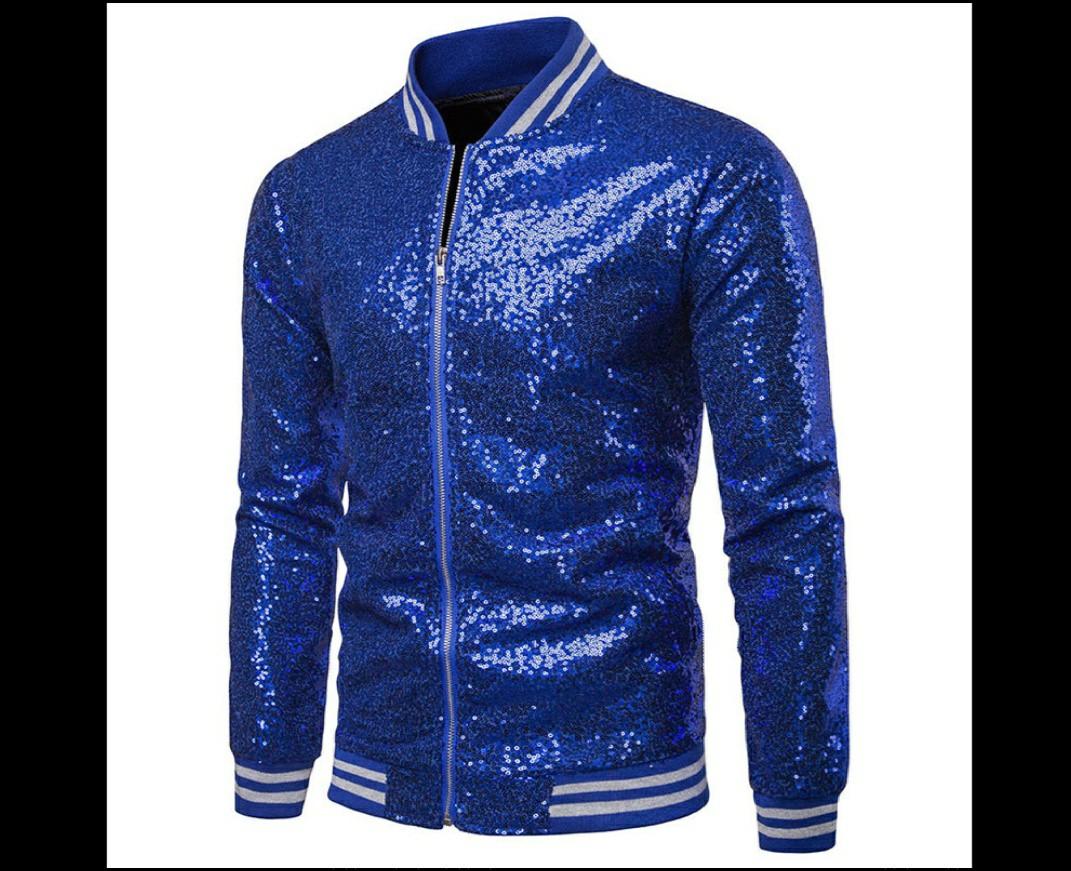 shiny jacket windbreaker gold purple blue red silver black Men s