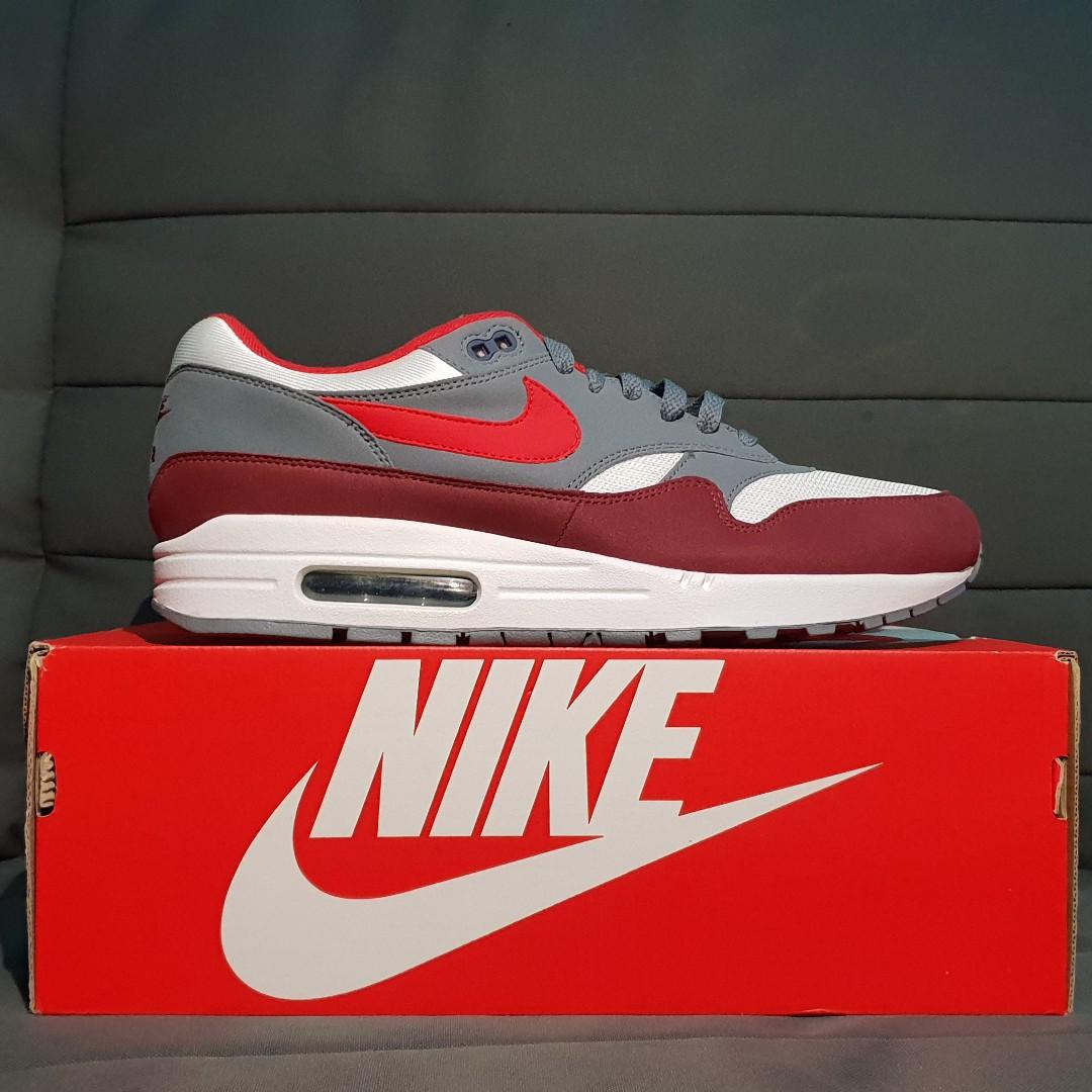 Nike air max 1 university red cool grey sale