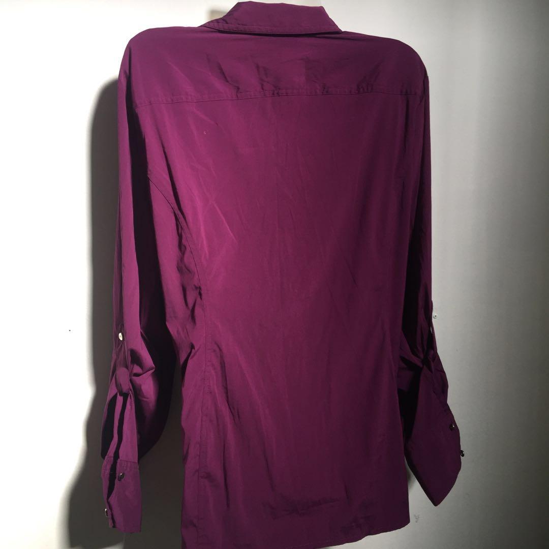 Style & Co Long-Sleeve Pintuck Top Green Size L main image 0