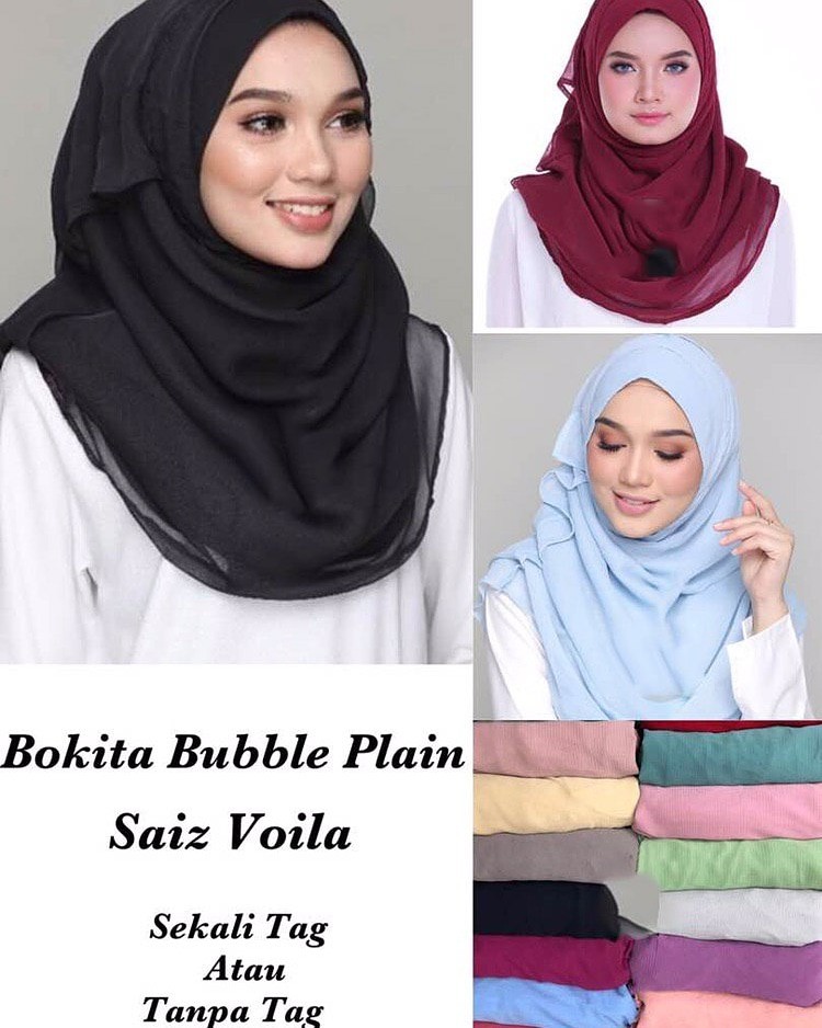 Saiz Tudung Bokitta