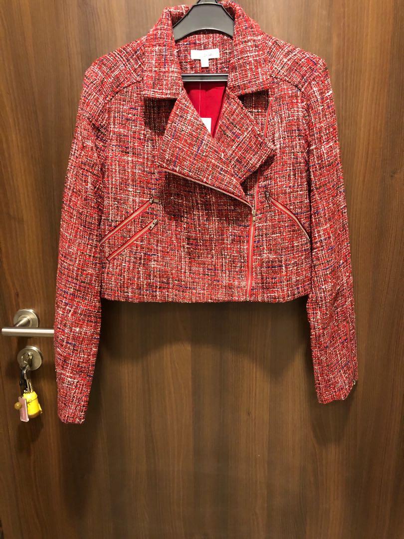 Tweed red jacket clearance