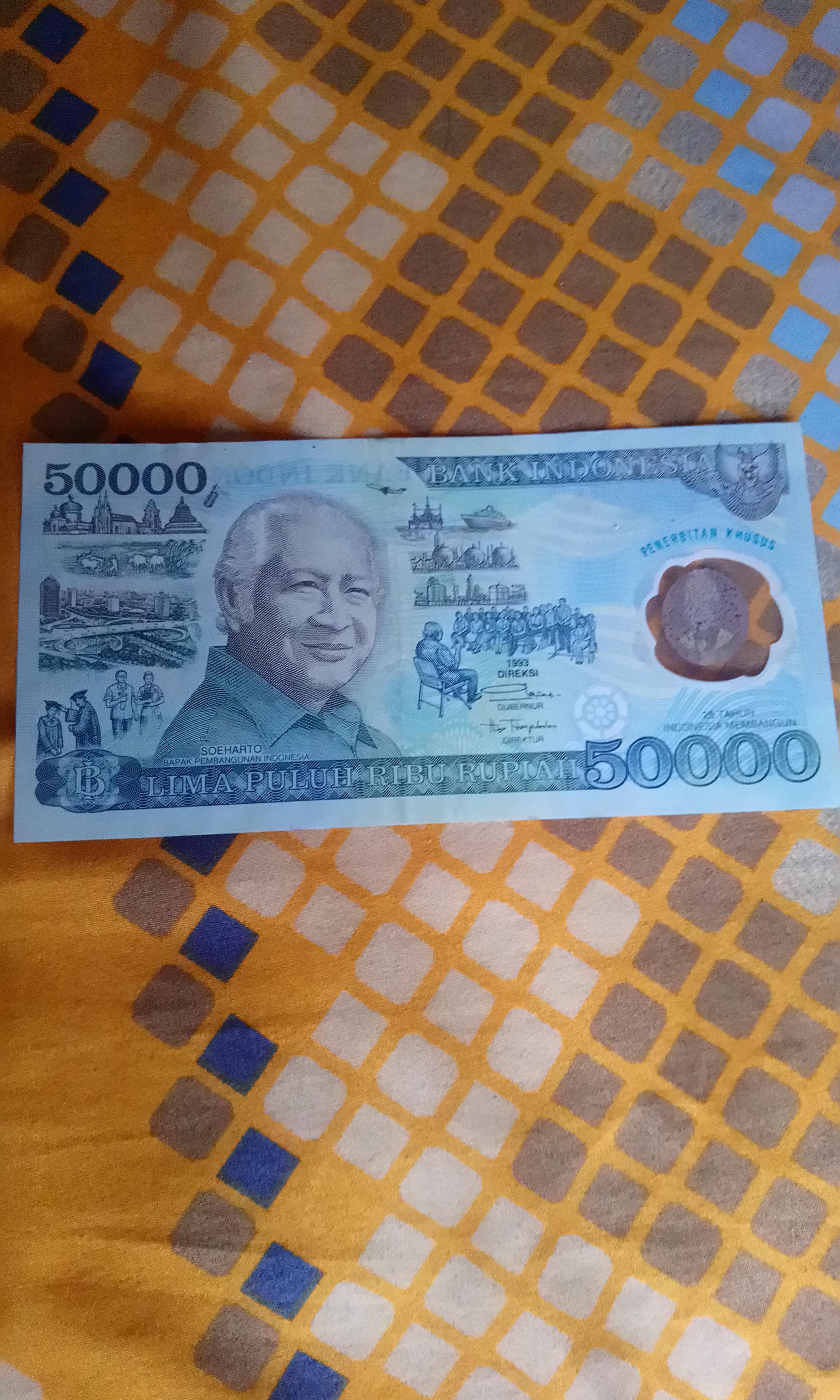 Uang Kertas Kuno 50rb Polymer Ad Bekas Steples Antik Uang Lama Di Carousell