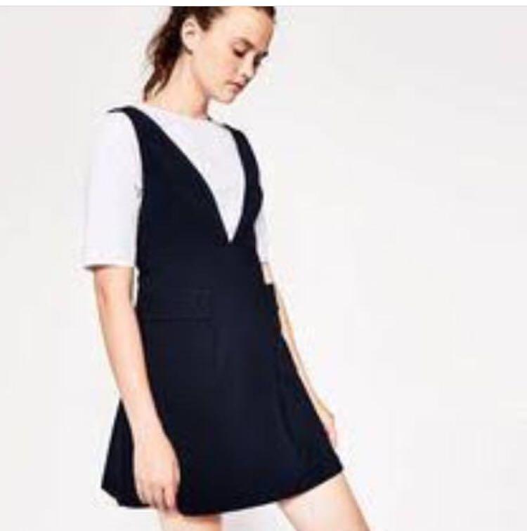 navy overall dress