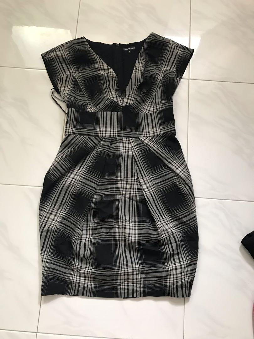 Warehouse tartan dress sale