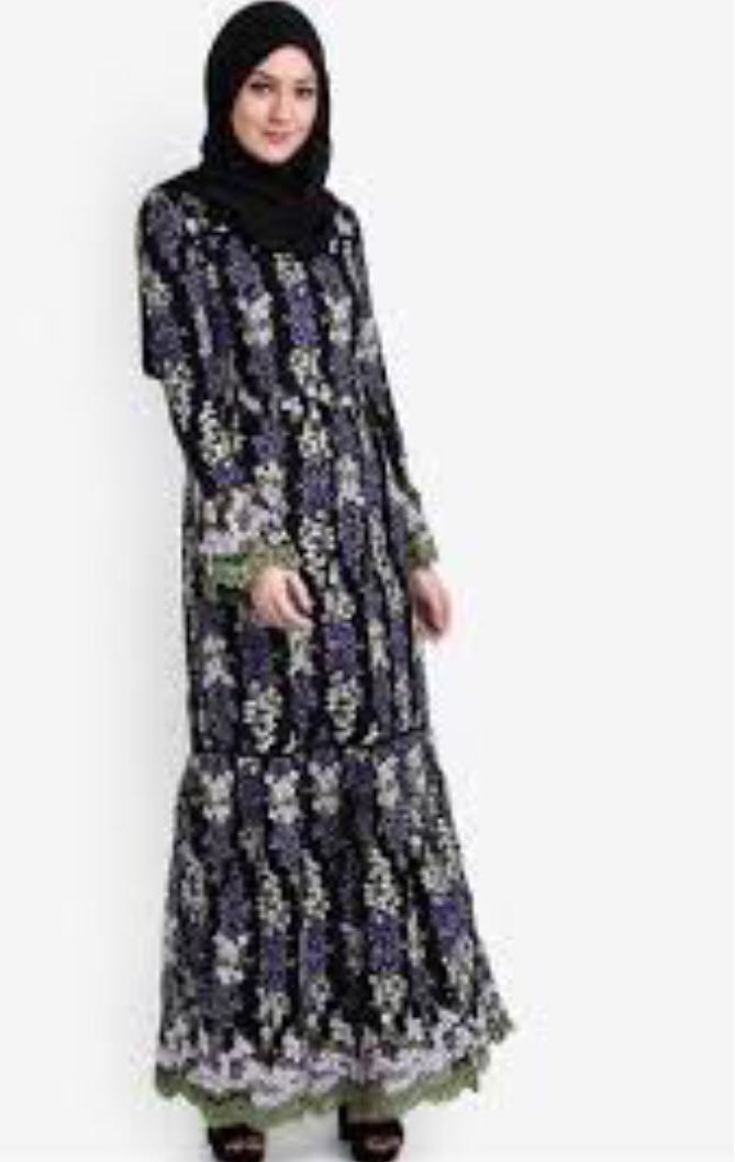 Zalia Floral Lace Dress/ Jubah, Women's