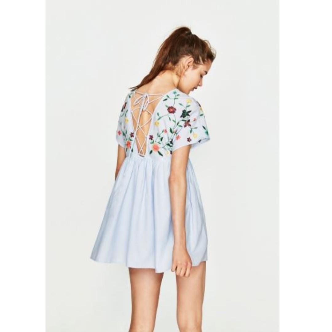 Zara floral embroidery playsuit Clearance