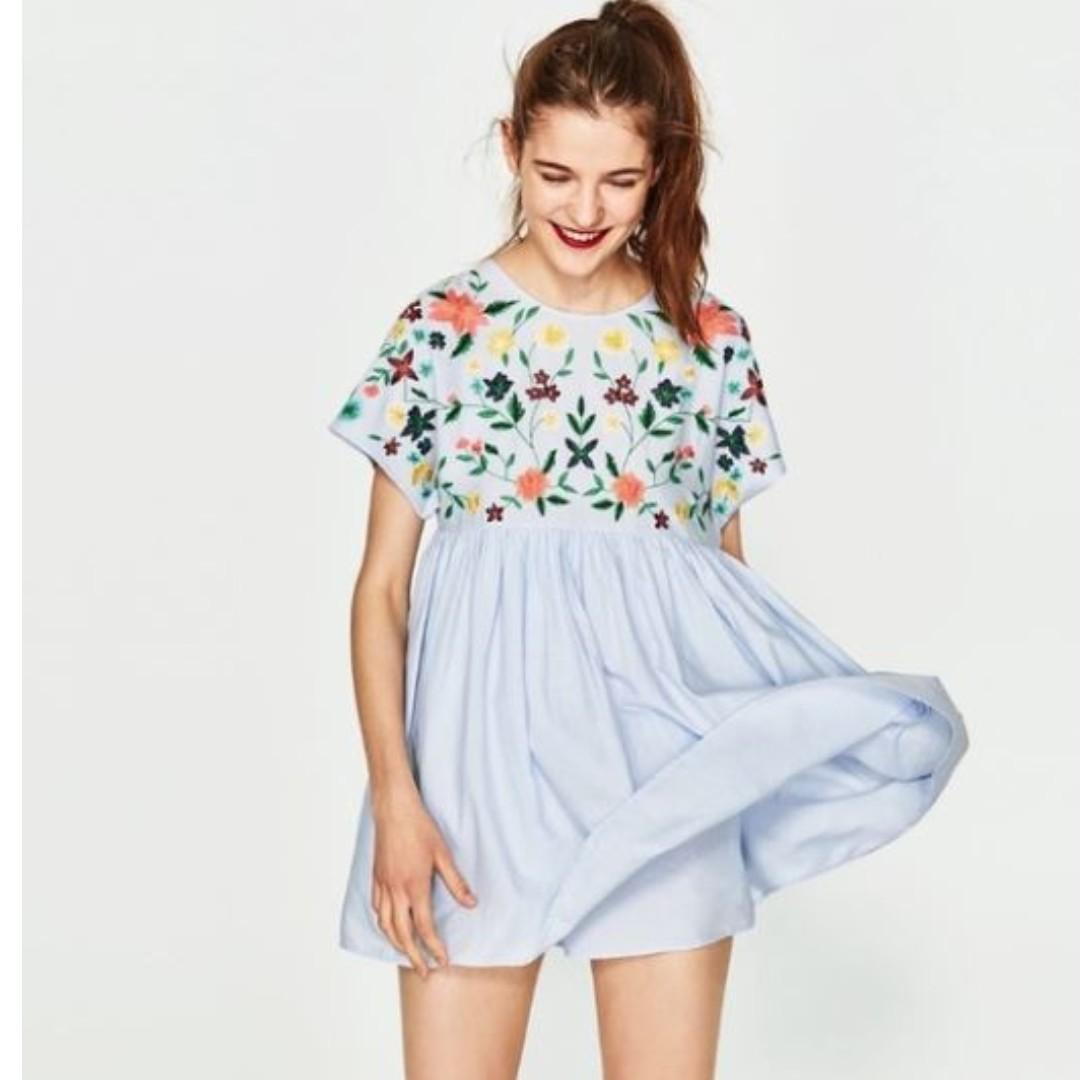 Zara embroidered playsuit online