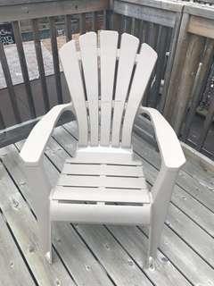 Beige Adirondack Chair