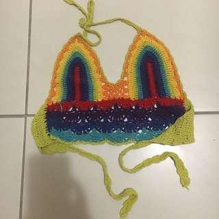 Rainbow Crochet Top