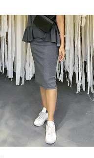 Knit Pencil Midi Skirt