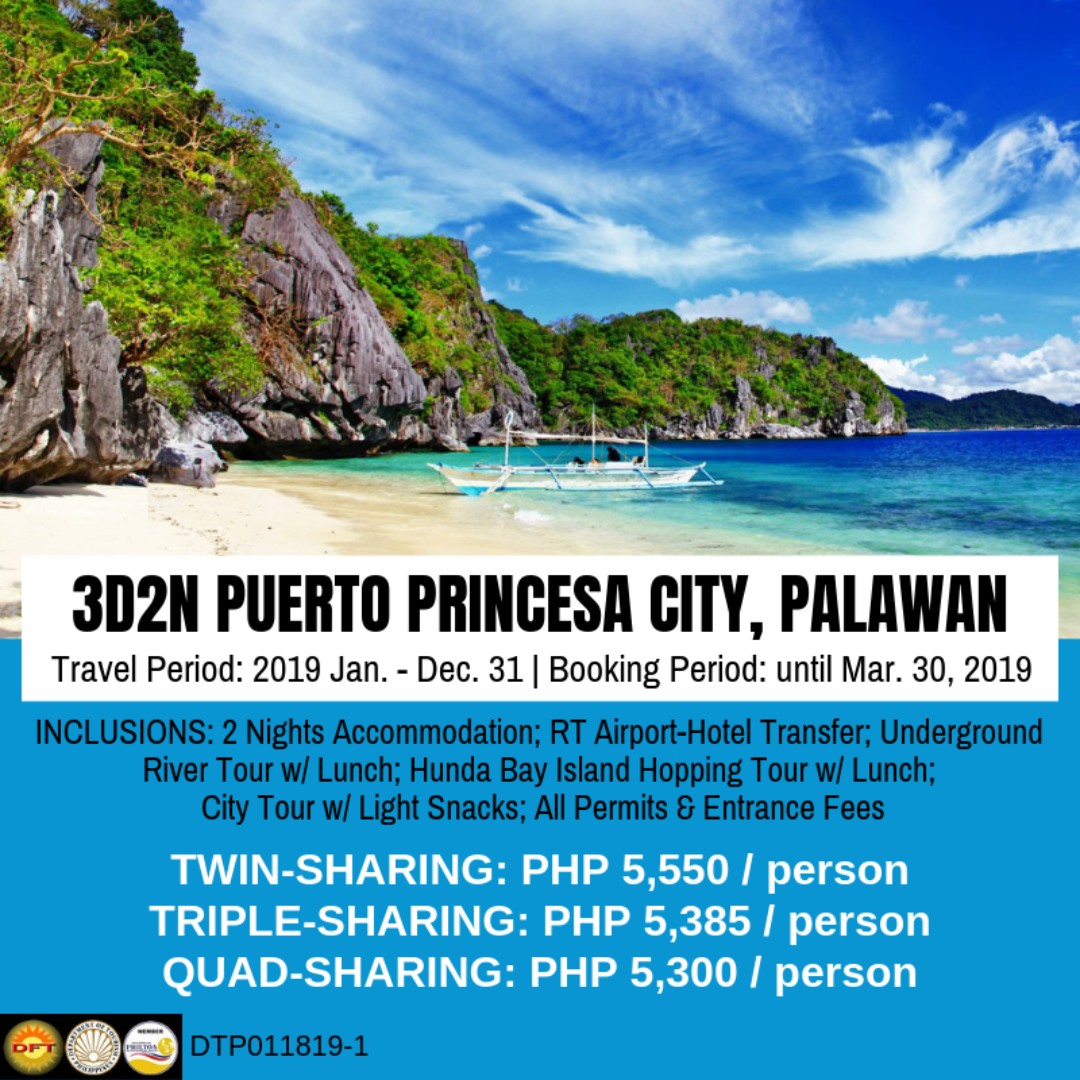 3D2N Puerto Princesa City, Palawan Tour Package, Tickets & Vouchers