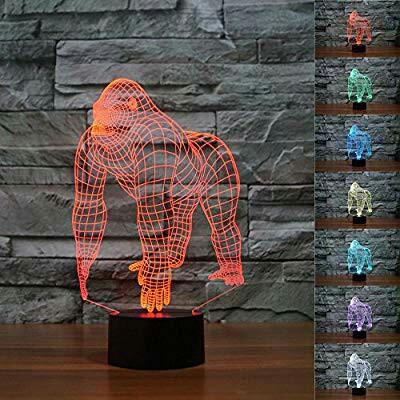 3D lamp gorilla design T0029 home Furniture Home Living Home
