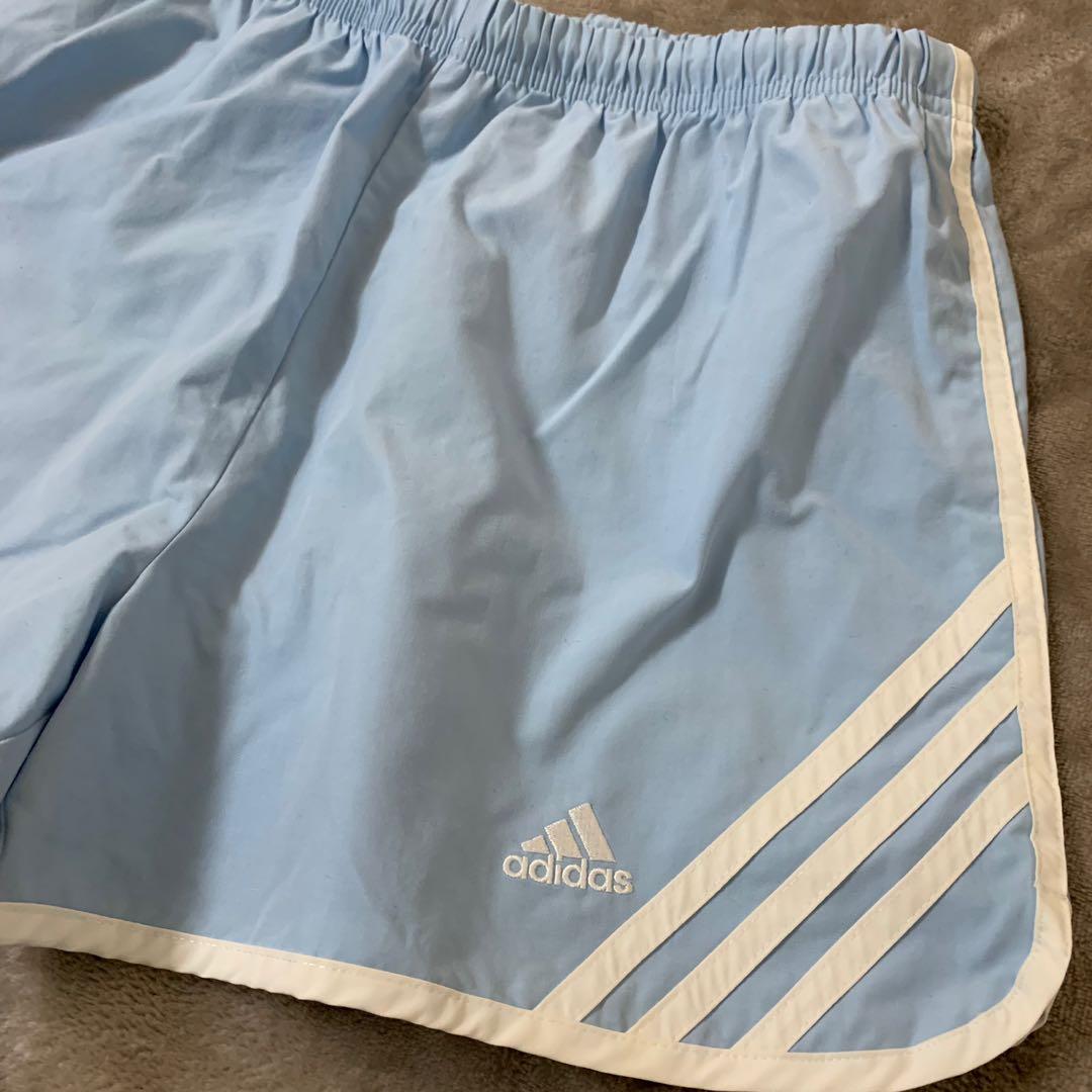 sky blue adidas shorts