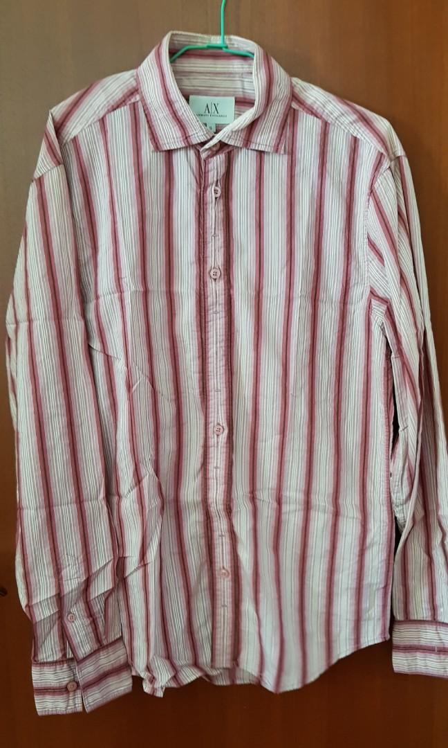 armani exchange striped shirt