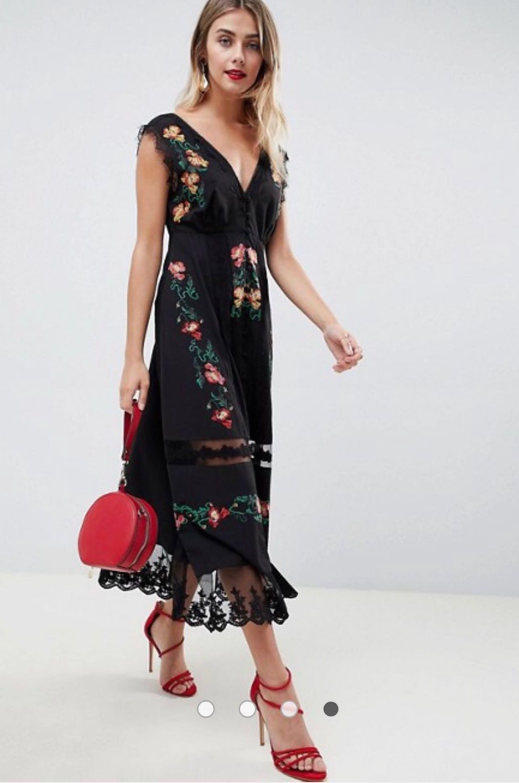 ASOS DESIGN Lace and Embroidered Maxi Dress, Women's Fashion, Dresses &  Sets, Dresses on Carousell