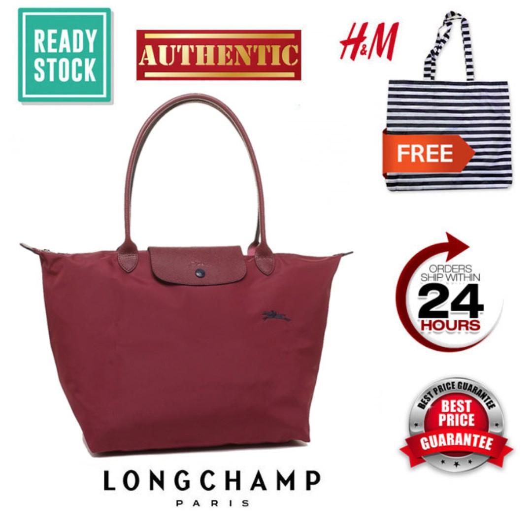 AUTHENTIC LONGCHAMP LE PLIAGE CLUB LARGE TOTE L1899619 DARK RED FREE GIFT LC052 Women s Fashion Bags Wallets Purses Pouches on Carousell