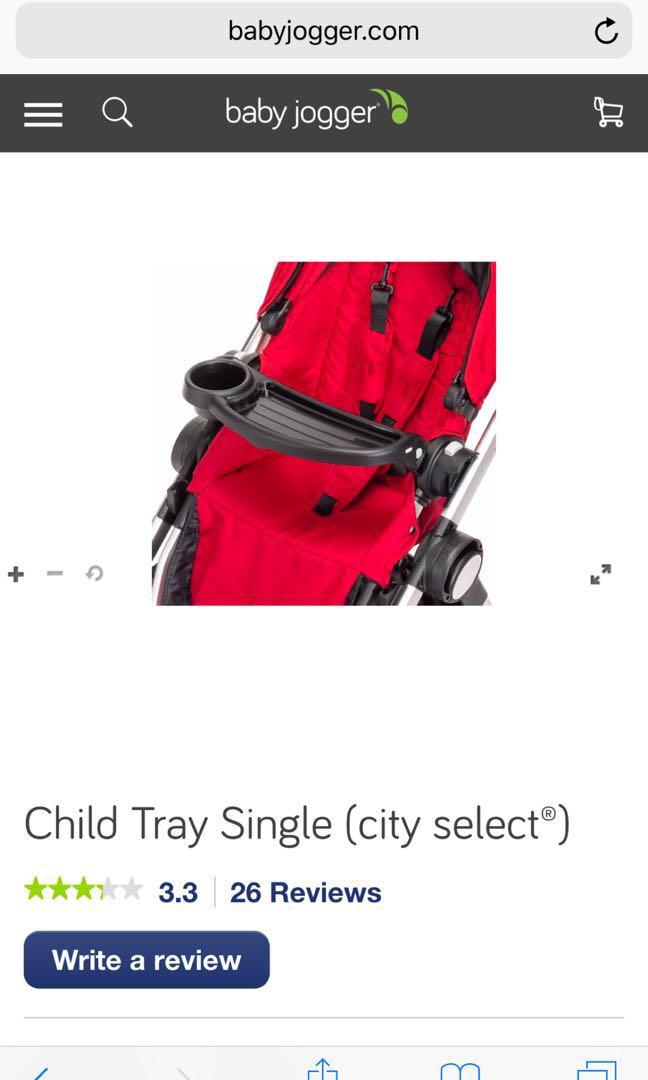 baby jogger single child tray