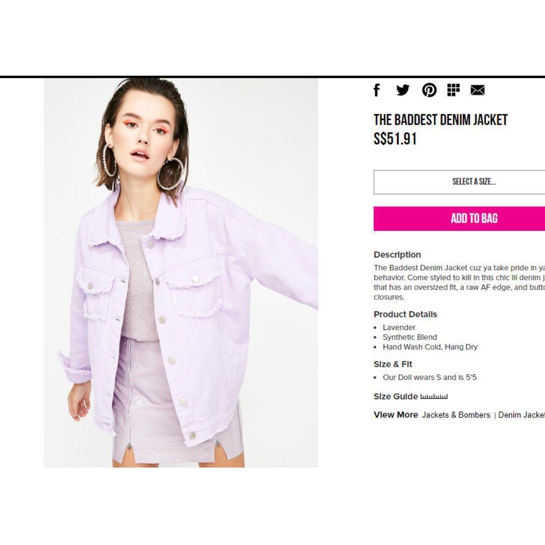 light purple jean jacket