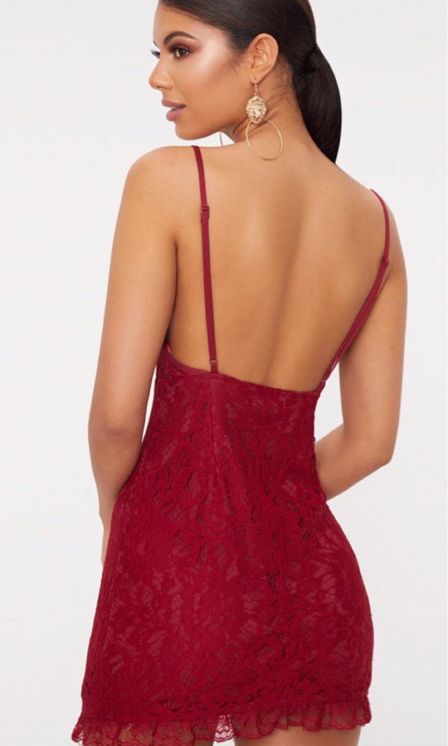 Burgundy Strappy Dress